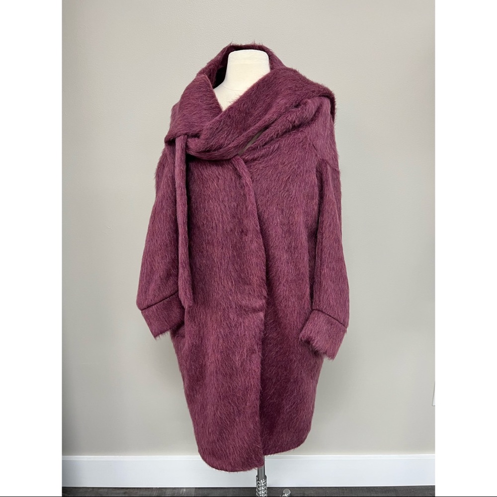 Malloni Magenta Fur Coat